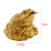 Presentes Feng Shui Toad dinheiro da sorte Fortune Riqueza chinesa Golden Frog Sapo Coin Home Office Decoração Tabletop Ornamentos Sorte