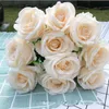偽のスプリングローズ（10ヘッド/バンチ）19.69 "長さのシミュレーション結婚式の家の装飾的な人工花のためのバラ