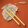 8g 13a Kinesisk Hainan Oud Stick Rökelse Kvalitet Handgjorda Naturliga Pure Strong Dofter Lukt Oudh Incenso Golden Aluminium Alloy Tube Burner