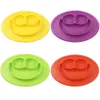 Baby Silicone Bowls Dishes Plates Food Grade Silicone Non slip Cute Bowl for Baby One-piece Dish Dining Mat RRA2839-8