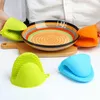 Hot Cozinha Dishes Silicone Gloves Oven Heat Insulated Finger Gloves Cooking Microwave Non-slip Gripper Pot Holder