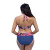 Плюс Размер XL-4XL Женщины Бикини Установите высокий талию Цветочный купальник Большой Холтер Купальники Большой Размер Купальный костюм Sexy Beachwear