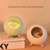 House LED Night Light Dimmable USB Rechargeable Bedroom Bedside Lamp Atmosphere Sleep Light for Children Kids Baby Gift