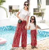 2019 Summer Beach Outing Costume genitore-figlio Moda Pantaloni larghi in chiffon bohémien Pantaloni sottili stranieri per mamma mamma