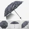 Творческая ретро -газета Sunny Umbrella Dual Использование Tribold Fold Мужские женские студенческие мода личность подарок зонтик Whole9278189