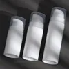 300pcs 5ml 10ml Frasco de bomba de loção sem ar branco Mini amostra e frasco de teste Recipiente sem ar Embalagem cosmética