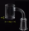 4mm Thick Bottom 45 90 degree quartz banger nail 10mm 14mm 18mm male female clear joint Domeless quartz nail for Oil Rigs