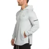 Mode män Bodybuilding Hoodies Gym Varumärke Kläder Män Hoody Side Zipper Casual Sweatshirt Mens Fit Hooded Jackor M-3XL