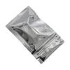 200Pcs Lot 6 10cm Zipper Top Aluminum Foil Resealable Clear Pack Package Pouches Zip Lock Food Green Beans Storage Bags247q