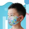 3D Kids Cartoon Face Mask Dust Summer Breattable Ice Silk Cotton Children Face Masks Washable Reanvändbar Student Mouth Mask Face Shield