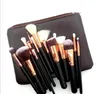 Brand hoge kwaliteit Make-up Borstel 15 stks/set Borstel Met PU Zak Professionele Borstel Voor Poeder Foundation Blush Oogschaduw