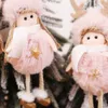 Mignon bricolage décoratif fête jouet arbre pendentifs salon en peluche maison Festival cadeau ornements noël ange poupée Kids1