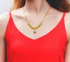 2020 Party Smycken Brandnew 18 '' Fashion Gold Plated Women Girls Lady Gifts Collarbone Chain Heart Pendant Halsband