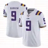 BURREAUX JOE BURROW LSU TIGERSフットボールジャージーダイヤモンドパッチピーチボウルプレーオフカレッジニックネーム