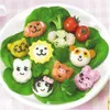 Karikatür Suşi Makinası DIY Pirinç Topu Bento Kalıp Balık Yumurta Yıldız Kalp Araba Tavşan Pirinç Rulo Kalıp 6pcs / set