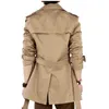 Trench Coat Clássico Double Breasted Mens Casaco Longo Mens Designer Casacos de Inverno Casacos Longos Casacos Casaco Estilo Britânico