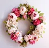 Bröllopsdörrkrans Artifical Florals Peony Spring Summer Christmas Wreathes Decorations For Home Peonies Farmhouse Decor5962779