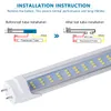 25PCS LEDライトチューブ4フィート40Wフラット3列288PCS LEDチップLED LED交換電球