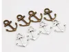 300pcs Vintage Alloy Nautical Anchor Antik Silver Bronze Charm Pendant för halsband Smycken Göra fynd 19x15mm