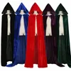 Fashion Adult Men Women Kids Costume Accessories Long Velvet Cape Hooded Cloak Cosplay Unisex Whole Halloween Accessory Outwea247h