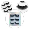 3 paires de faux cils de vison avec emballage laser épais longs faux cils naturels accessoires de maquillage pour les yeux faits à la main 10 modèles DHL Free