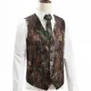 2023 Camo Hombres Chalecos de novio para boda Hunter Estilo campestre Patrón de camuflaje Chaleco de vestimenta para hombre Conjunto de 2 piezas Chaleco y corbata Mad272U personalizado