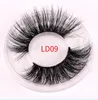 HotSell Extra Long 25mm Lashes 3D Mink 100% grymhet Gratis Handgjorda Ögonfransar Falska Professionella Make Up Tools