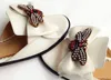 Hot Sale-Italy top designer womens shoes sandals black red white beige EU35-42 free shipping