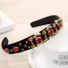 Strass-Stirnbänder, Vintage-Haarschmuck, Barock-Perlen-Haarband, florales rotes Kristall-Stirnband für Frauen, Kopfschmuck, Kopfschmuck, Schmuck