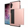 삼성 S8 S9 PLUS NOTE8 주 9 NOTE10 PLUS S7 에지 J3 J5 J7을위한 하이브리드 충격 방지 TPU PC 신용 카드 슬롯의 경우 2016 A310 A510 A710