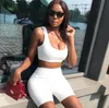 Two Piece Pants Women Crop Tops and Biker Shorts Sweat Suits Sexy Club Outfits Casual Tracksuit Matching Sets