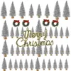 Noel Süslemeleri Noel Dekoratif Küçük Ağaç Sisal Ipek Kar Kule Çam Mavi Yeşil Altın Ve Gümüş Kırmızı Mini Süsler