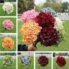 Faux Single Stem Hydrangea Flower 18.5" Length Simulation Autumn Hydrageas for Wedding Home Decorative Artificial Flowers