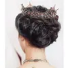 Retro Palace Baroque Queen Crown Glass Round Crown Hairband Full Circle Crown Copricapo da sposa Accessori per capelli