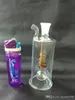 Accessoires de bangs en verre de narguilé multi-motifs ﾠ, Pipe colorée fumant des tuyaux en verre incurvés tuyaux de brûleur à mazout conduites d'eau Dab Rig Bongs en verre P