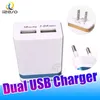 5 V 1A Dual USB Wall Charger Travel Portable Mini Universal Charging Adapter voor iPhone 12 Pro Max Hauwei Tablet Moblie Telefoon Laders Izeso