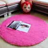 Home Supplies 3 Size Large Long Plush Shaggy Soft Round Carpet Non-Slip Floor Rug Yoga Mat For Bedroom Parlor Living Room