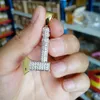 Wholesale-Axe Pendant Copper Micro pave with CZ stones Necklace Jewelry for men and women CN058