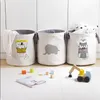 Cesta de lavanderia dobrável classificador cesto roupas sujas casa cesta de lavagem dos desenhos animados diversos lidar com saco organizador de armazenamento de brinquedos do bebê t208989450
