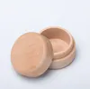 Newest Natural Wood Storage Box Circle Shape Sealed Container Stash Case Portable Herb Tobacco Cigarette Grinder Smoking Jar Accessories DHL