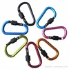 8cm aluminiumlegering Carabiner Dring Key Chain Clip Multicolor Camping Keyring Snap Hook Outdoor Travel Kit Quick Draws DLH0569868025