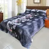 Hurtownie Darmowa Wysyłka 4 SZTUK 3D Pościel Zestaw Pościel Bedclothes Black Tiger Duvet Pościel Zestawy