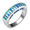 Anelli gioielli di moda Opale di fuoco blu Anello in argento sterling 925 di buona qualità Bellissimi gioielli Taglia 6 7 8 9 F1557