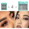 12 пары Mink False Eshielashes Natural Long Soft Lashes Makeup для глаз рук с упаковочными коробками2817796