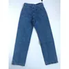 Wholesale-new cintura alta torto de cintura jeans mulher clássico botão reto vintage calças de brim soltas estilo de rua azul calças de harém preto