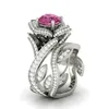 Цветочный бриллиант кольцо с кафеткой цветов
