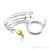 Rostfritt stål Male Chastity Device Penis Ring Cock Cage Virginity Lock Rings Sex Toys For Men 40mm/45mm/50mm