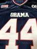 Prezydent #44 Barack Obama 44. US America Football Jersey Jersey's Jerseys Nave Blue S-3xl Wysoka jakość