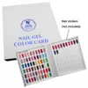 Modelo profissional unha gel polonês caixa de exibição de cor livro dedicado 120 cores cartão gráfico pintura manicure ferramentas da arte do prego atacado8968991