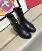 Boots On Lüks Yeni Bayan Perçin Kar Kış İnek Deri Kovboy Moda Günlük Şövalye Taban Kayma SZ35-40